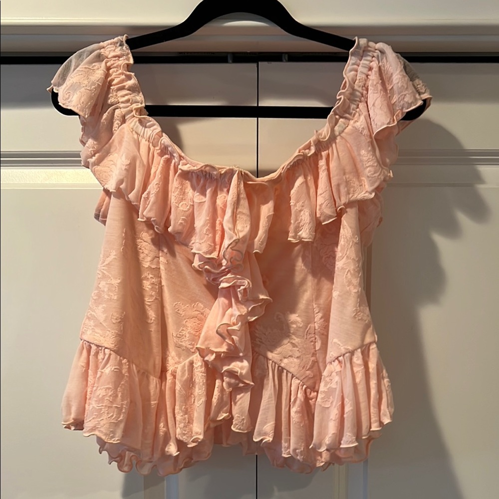 Pink Ruffle Top - Picture 2 of 3